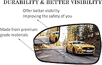 Vista 3 de Espejo lateral izquierdo del conductor de repuesto para Ford Fusion 2013, 2014, 2015, 2016, 2017, 2018, 2019, 2020, espejo lateral convexo calentado