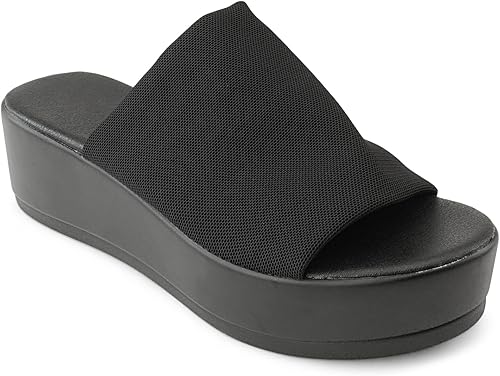RF ROOM OF FASHION Women's Open Toe Platform Flatform Wedge 