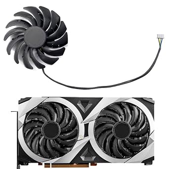 95mm DC 12V 0.4A 4Pin PLD10010B12HH GPU Fan for MIS RX6600 RX6600XT 6650XT 2X Graphics Card Cooling Fans Fan-A