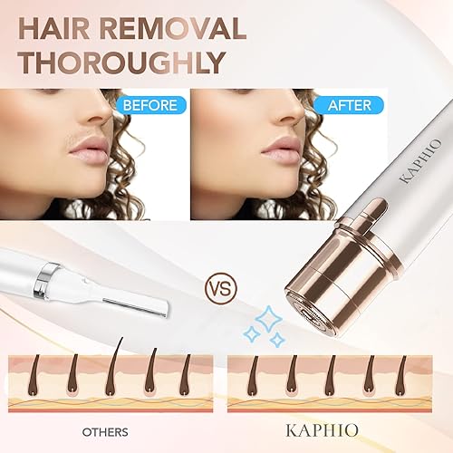 Miniatura 4 de Kaphio Depilación facial para mujeres removedor de vello sin dolor removedor de pelo para pelusas de melocotón barbilla vello de mejillas labio