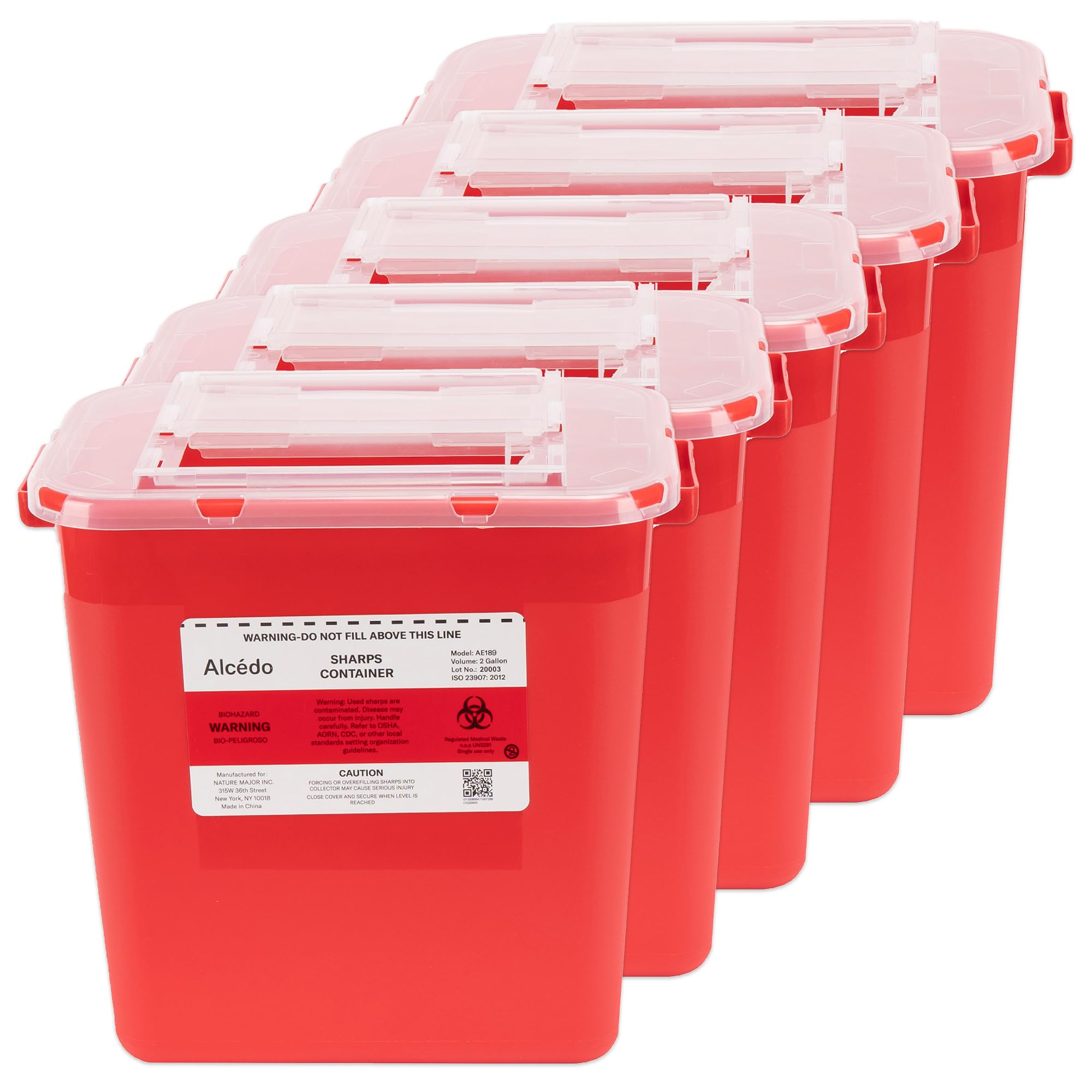 Alcedo Large Sharps Container 2 Gallon (2-Pack) Home & Professional Use — Amazon image 13