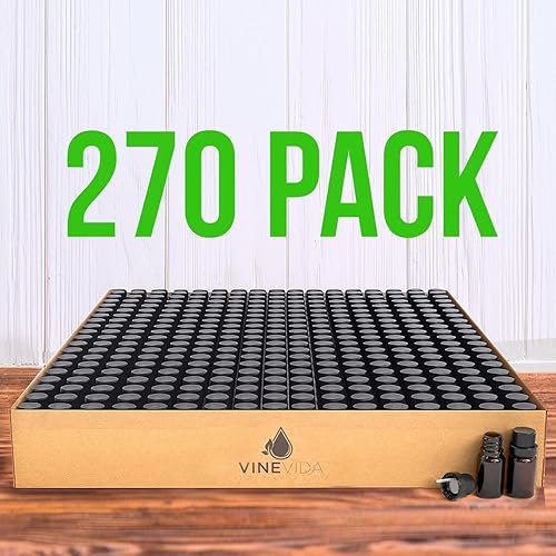 Miniatura 2 de Botellas de aceite esencial al por mayor a granel - 270 botellas de vidrio ámbar con tapas y cuentagotas para aceites esenciales, aromaterapia,