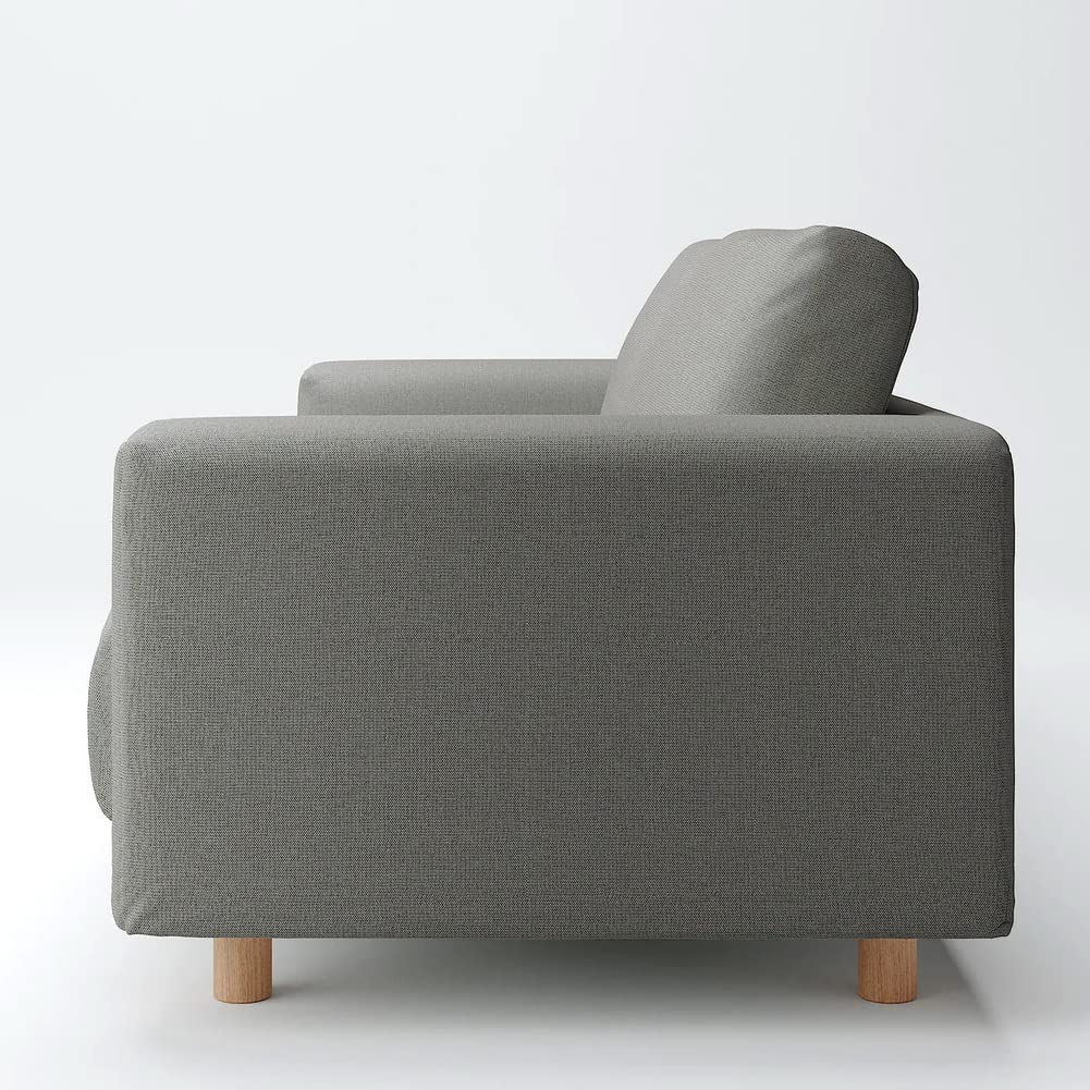 Amazon.co.jp: 無印良品 カバー チャコール 綿麻バスケット織 ソファ