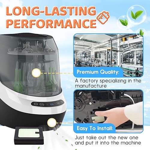 Miniatura 4 de Paquete de 2 filtros HEPA de repuesto compatibles con Baby Brezza Bottle Dryer Advanced y Baby Brezza Bottle Washer Pro