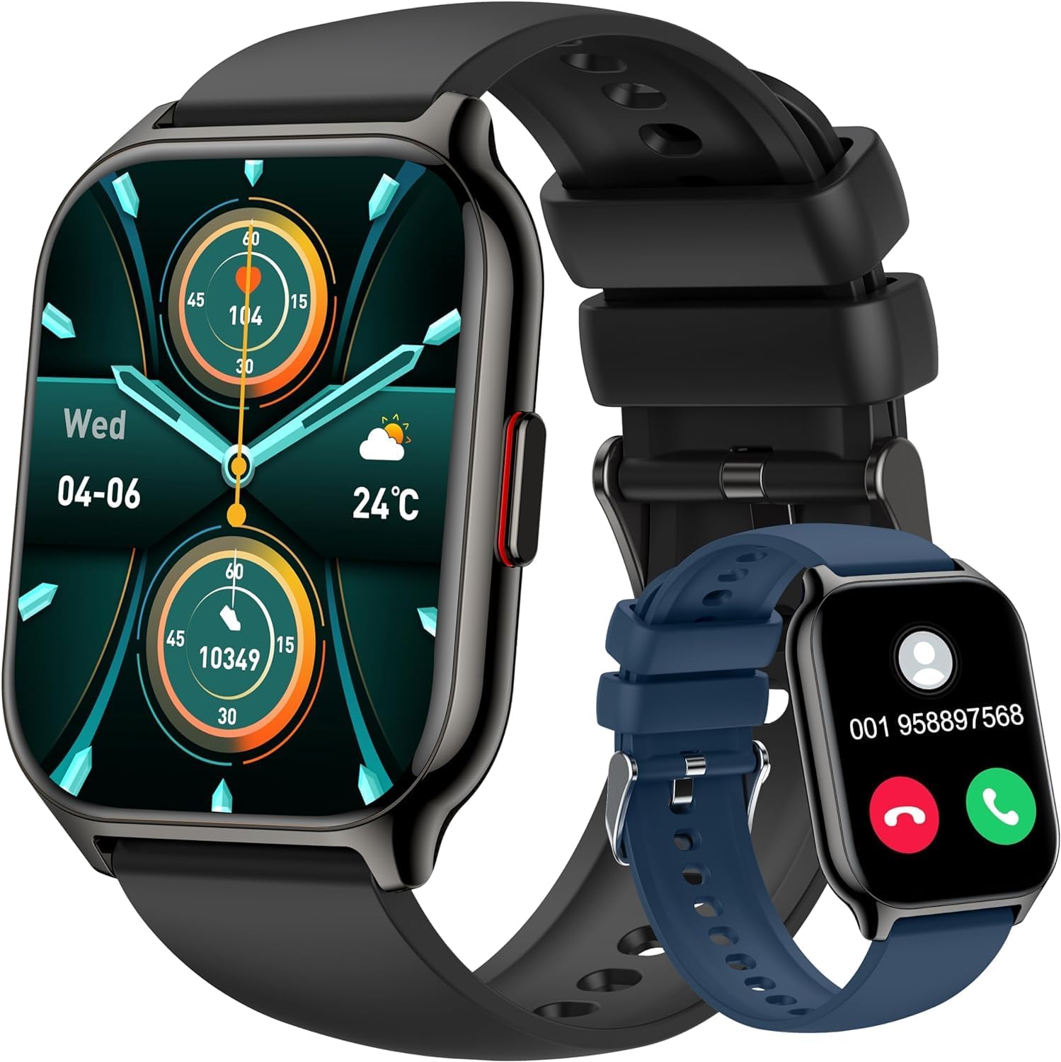 Narcid Montre Connectée Femme Homme avec Appel Bluetooth, 2,0 HD