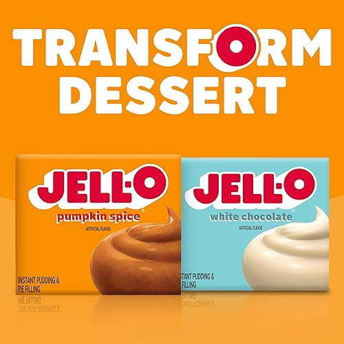 Miniatura 8 de Jell-O Mezcla de pudín instantáneo y pastel con sabor artificial a especias de calabaza, caja de 3.4 onzas