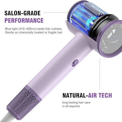 Miniatura 5 de Secadores de pelo para mujeres y hombres  Secador de pelo con difusor, secador de pelo iónico Ceramic Tec, 1200W ligero de viaje, secador de pelo