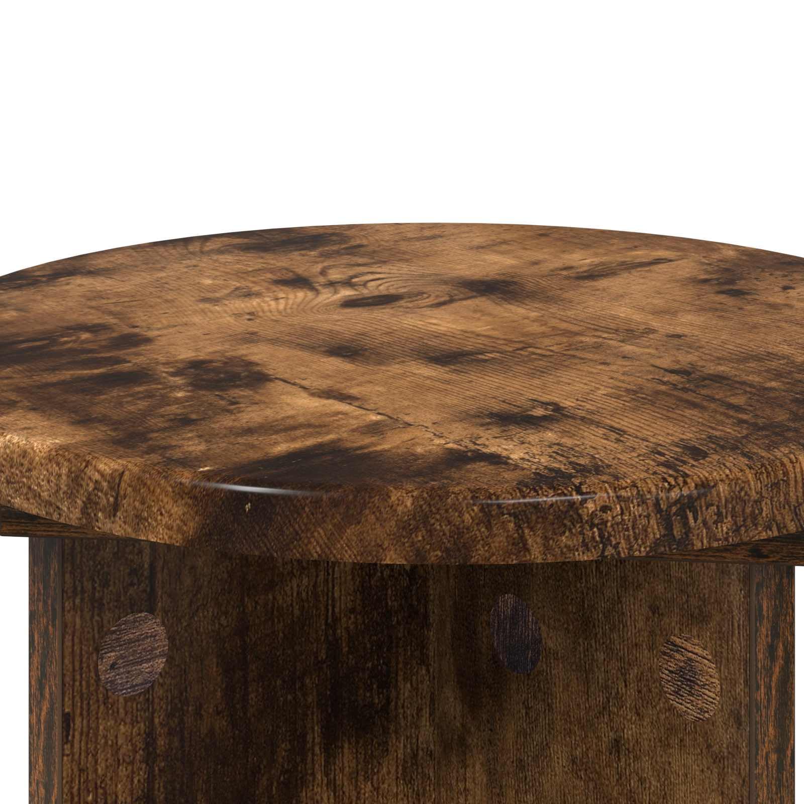 Set di 2 moderni supporti per piante in legno di rovere affumicato, diametro 29,5 x 40 cm, per interni per soggiorno e ufficio, facile da montare