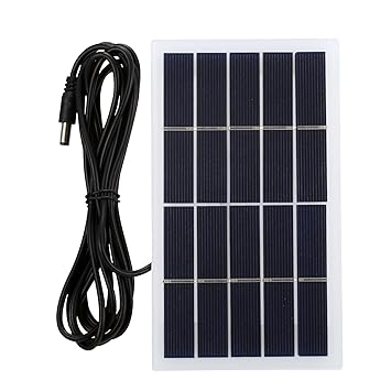 Qunan 2W 5V Solar Panel wi DC Port Polycrystalline Silicon Solar Cell DIY Waterproof Camping Portable Power Solar Panel Compatible for 3.7V Street Light Garden Lamp Fan Pump