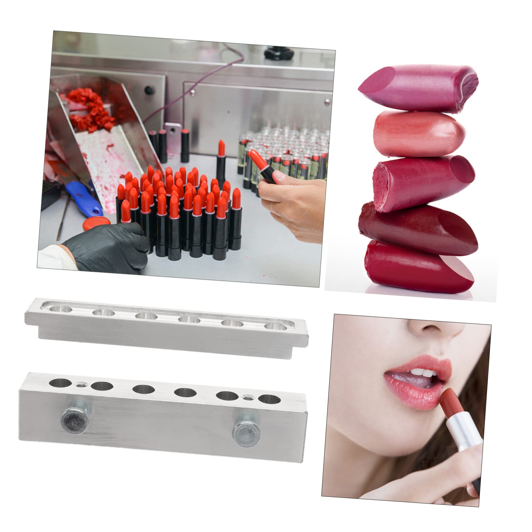 Lippenstiftform 6-loch aus Aluminiumlegierung, 1 Satz