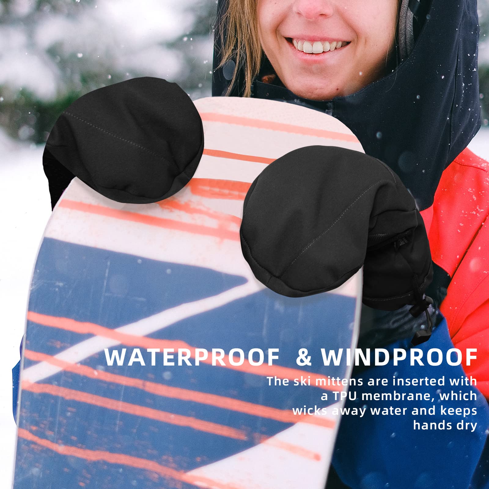 ONNAS Ski Gloves Waterproof Snow Gloves For Cold Weather