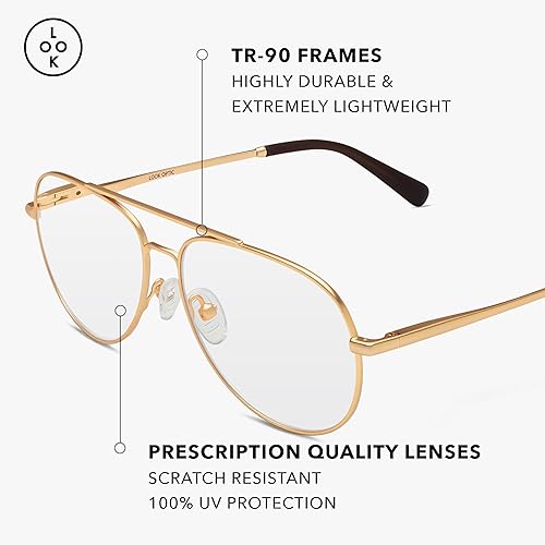 Vista 19 de LOOK OPTIC Cooper Tint - Stylish, Unisex, High Optical Quality Readers - Comfortable, Scratch Resistant Reading Glasses plateado