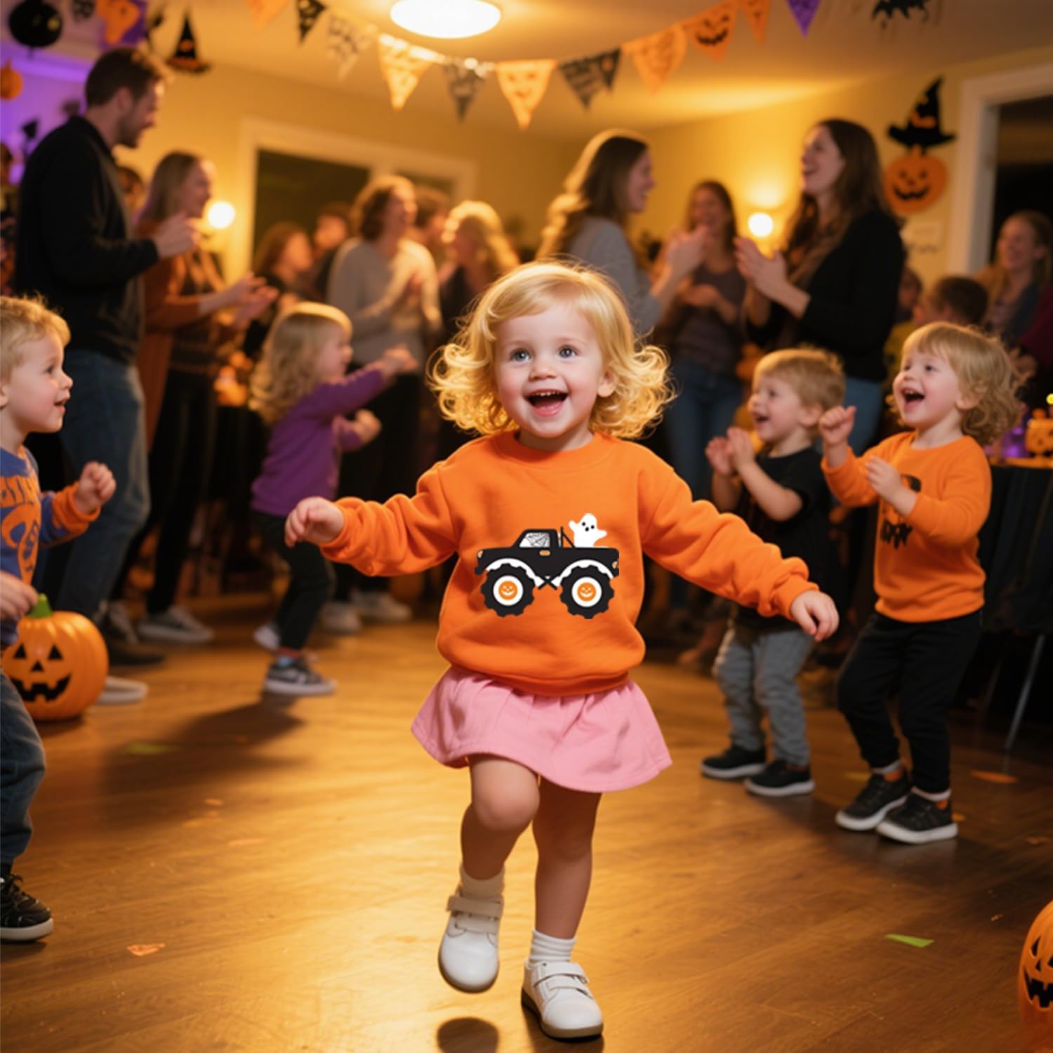 Toddler Halloween Sweatshirt Boys Girls Pumpkin Ghost Dinosaur Graphic Tees Kids Long Sleeve Outfit Tops 2-7t