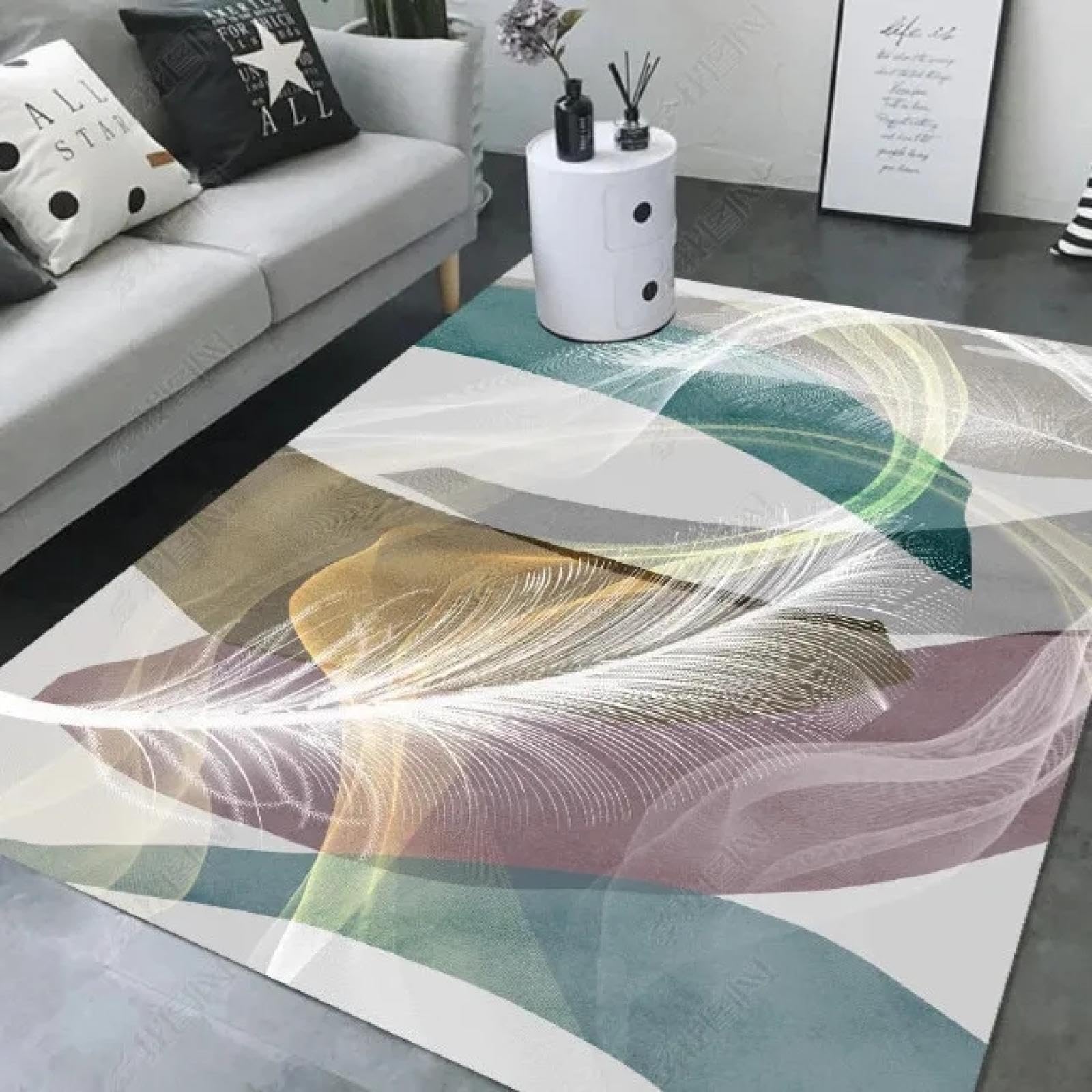 Tapis nordique salon grande surface moderne pour canapé