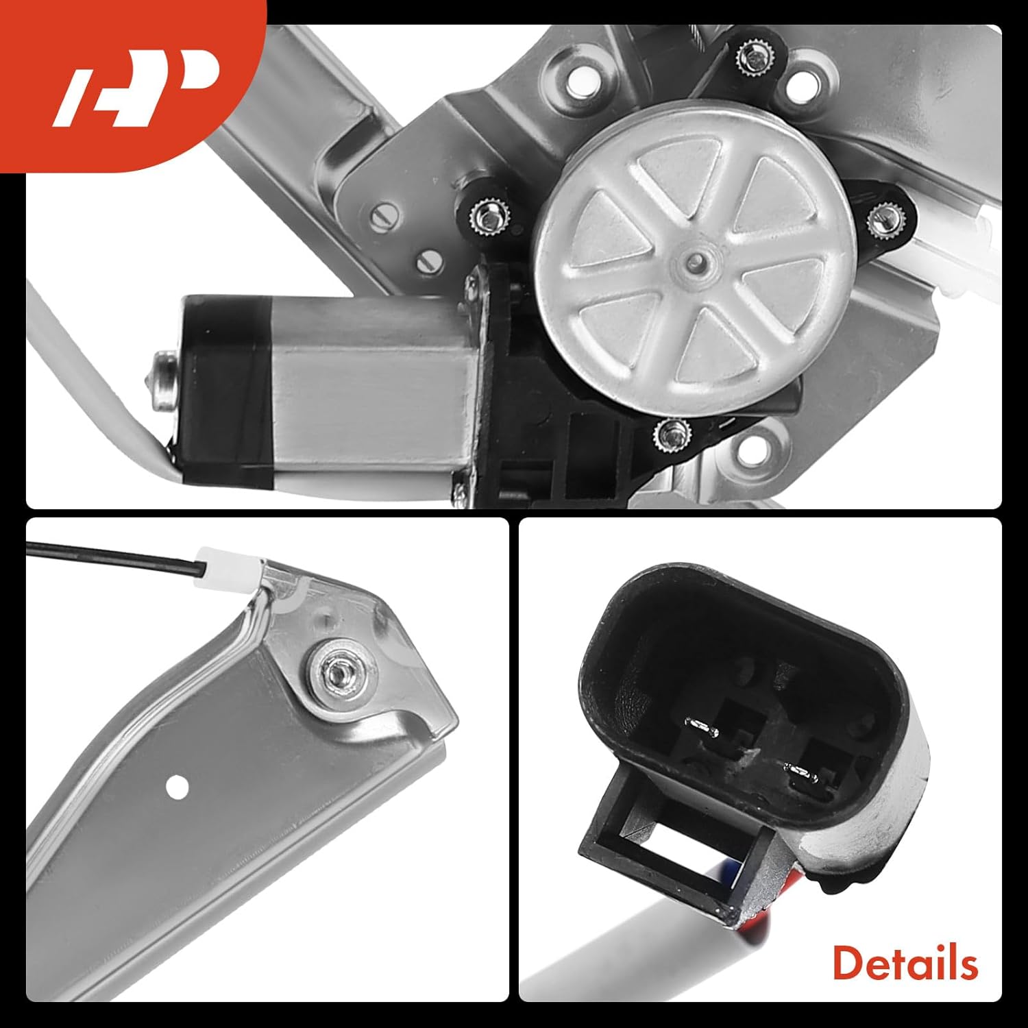 A-Premium Electric Power Window Regulator with 2-Pin Motor Compatible with Chevrolet Malibu 2008-2012 (Not for 2008 Maibu Classic LS/Classic LT Submodel), Without Auto Up/Down, Front Driver Side
