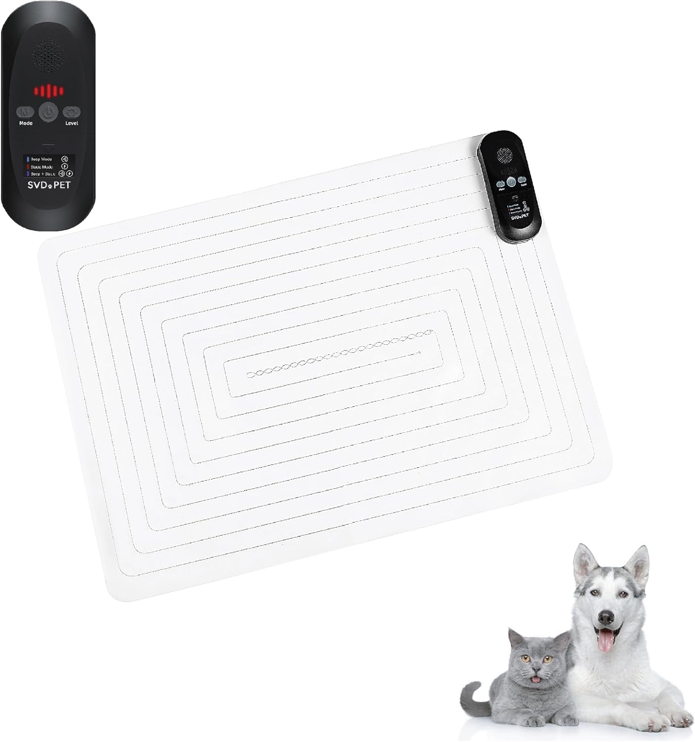SVD.PET Pet Training Mat with Tester, 22″ X 16″, Pet Shock Pad, Dogs & Cats Electronic Repellent mat for Indoor, 3 Training Modes, 5 Levels, Pet Safe Mode (Black Controller) SVD.PET Pet Training Mat with Tester, 22″ X 16″, Pet Shock Pad, Dogs & Cats Electronic Repellent mat for Indoor, 3 Training Modes, 5 Levels, Pet Safe Mode (Black Controller)
