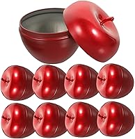 Vista 1 de 10 unidades de latas de manzana para dulces, tarros de almacenamiento con tapas, recipientes de alimentos con tapas, contenedor con tapa