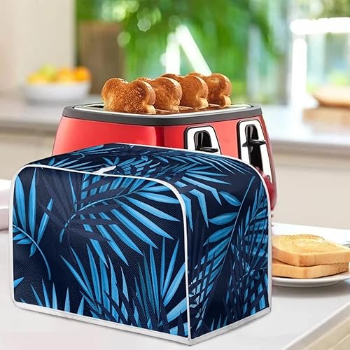 Vista 26 de JEOCODY Cubiertas para horno tostador, funda extragrande para hacer pan de flores azules, se adapta a la mayoría de tostadoras estándar de 2 Colibrí