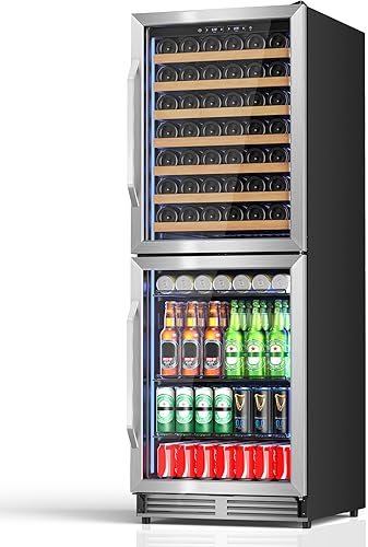 Miniatura 19 de Refrigerador de bebidas de doble zona, refrigerador de bebidas de 30 pulgadas con cesta desmontable, enfriador de bebidas de control inteligente con