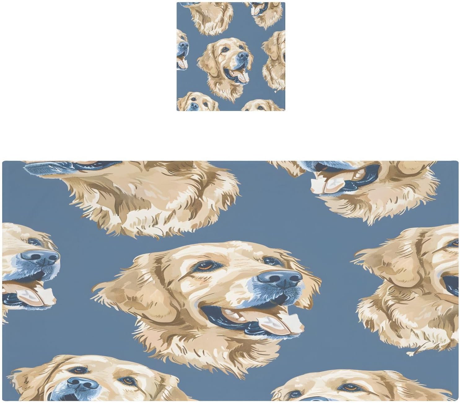 Hand Towels Premium Soft and Highly Absorbent Labrador Golden Retriever Dog 2 Pcs Towels for Bathroom Set 100% Cotton Decorative Face Towels