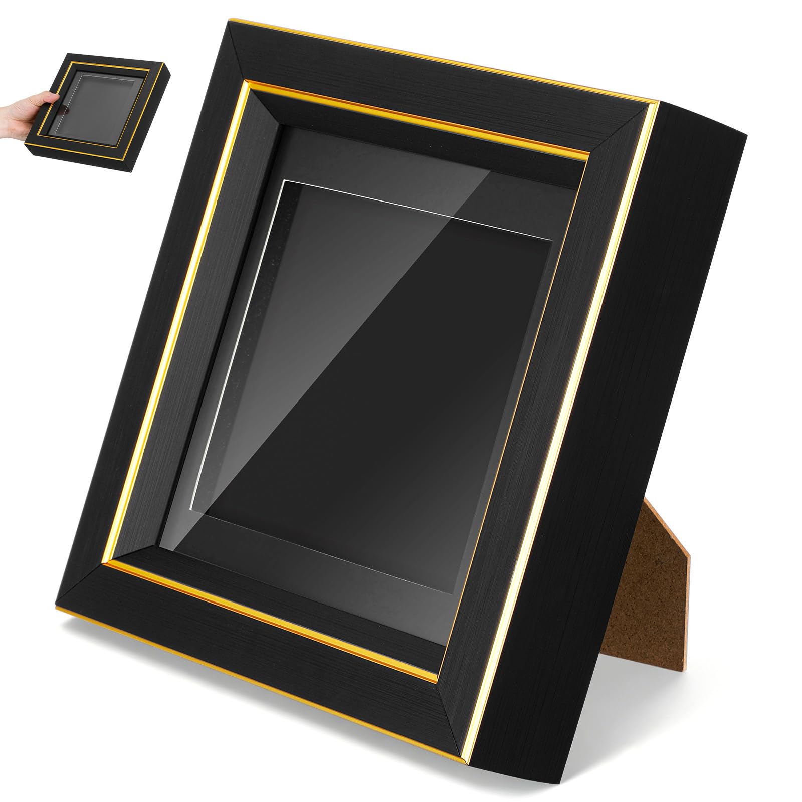 Cadre disque vinyle protection anti rayures pour CD noir Cabilock