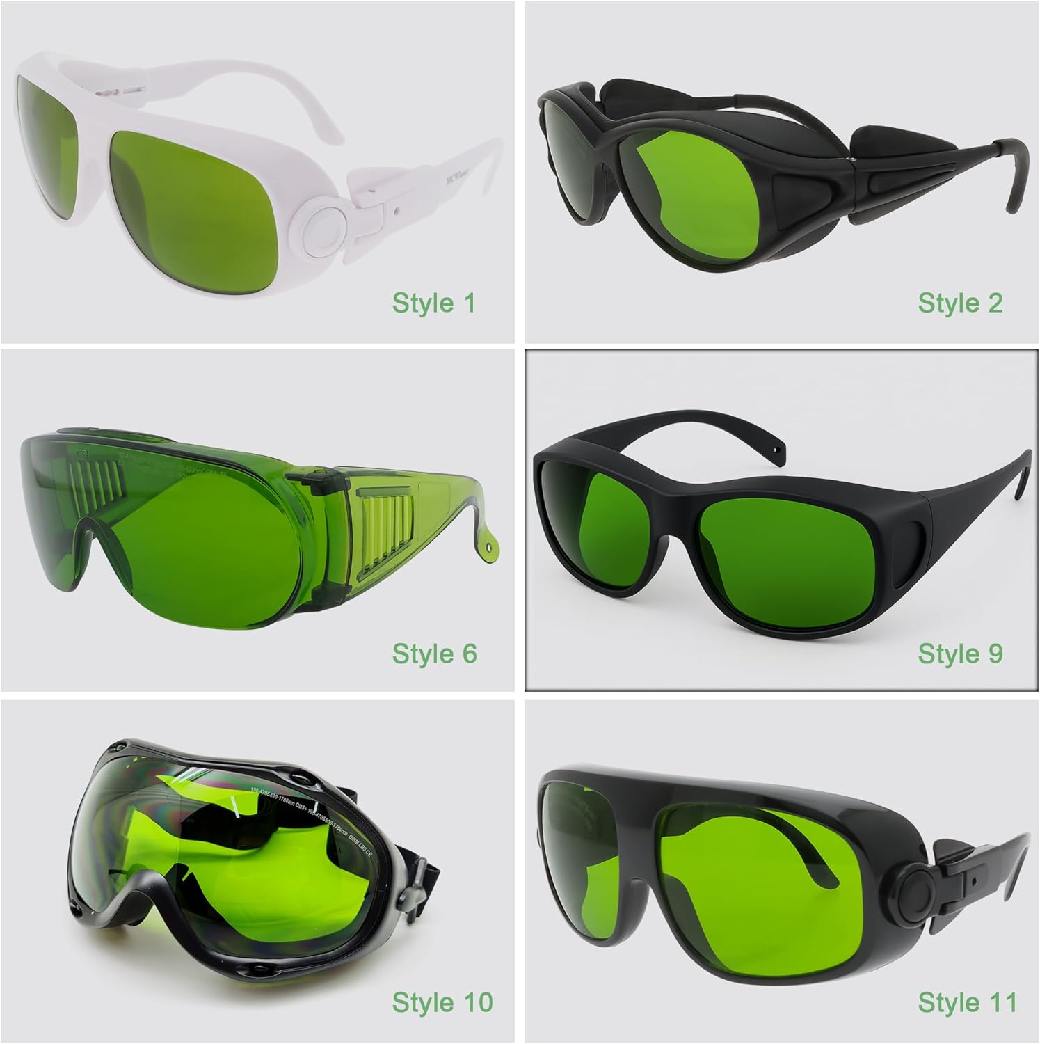 MCWlaser Fiber Laser Safety Glasses Protective Goggle Laser Protection Eyewear CE for Laser Cleaning Welding Engraving