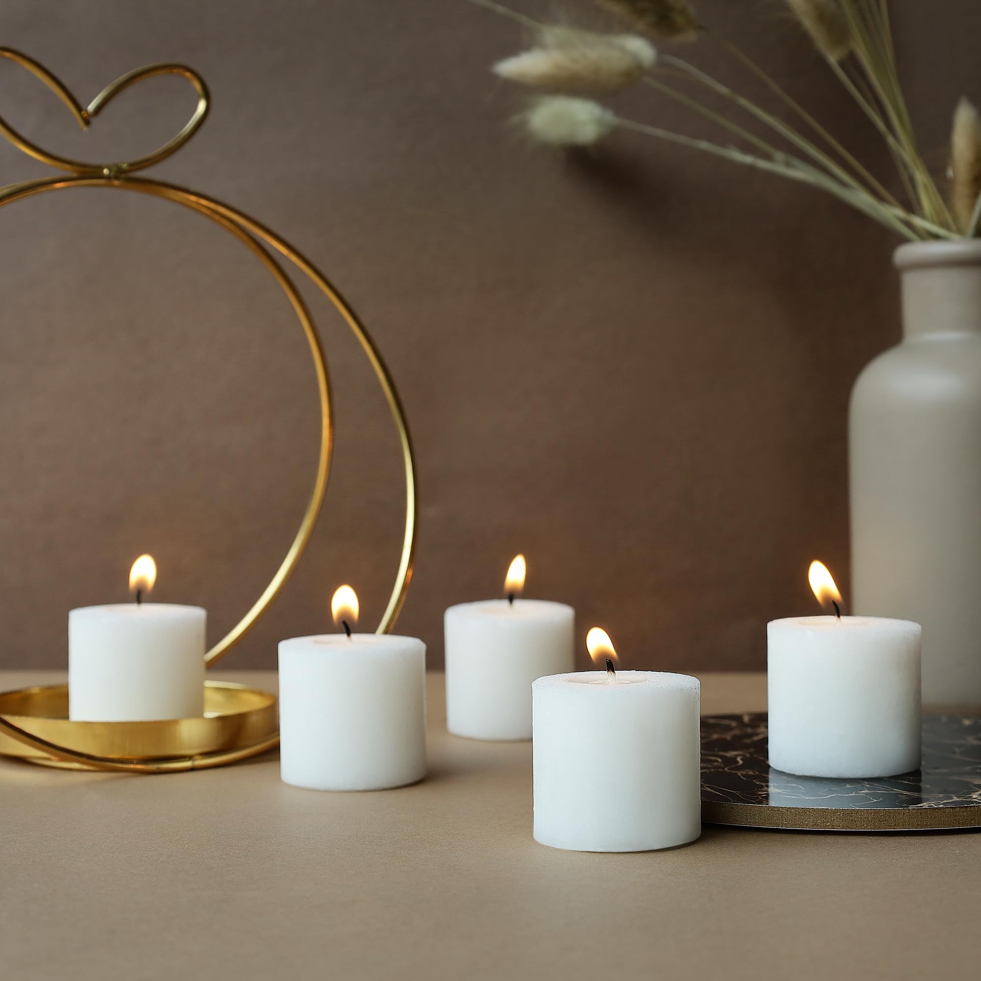 Welburn Veda&Co™ Świece wotywne, 144 szt., czas palenia do 12 godzin, 100% w pełni wyrafinowany wosk parafinowy, bezdymny, bezzapachowy, do dekoracji wnętrz, spa, na wesela, urodziny, święta, imprezę