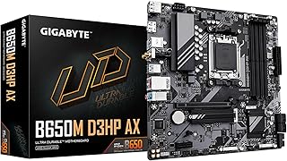 GIGABYTE B650M D3HP AX (rev. 1.0) AM5 LGA 1718 AMD B650 M-ATX DDR5, 2X PCIe 4.0 M.2, PCIe 4.0, USB 3.2 Gen2 Type-C, Wi-Fi 6E, 2.5GbE LAN