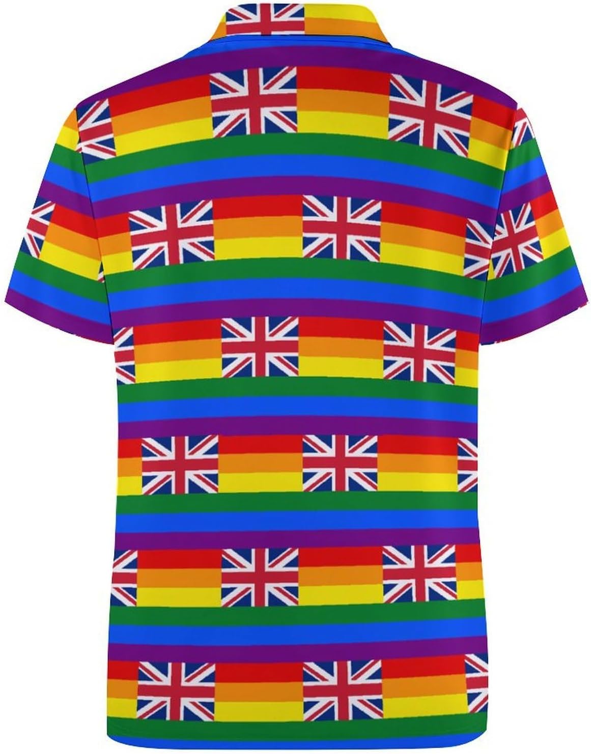 United Kingdom LGBT Rainbow Flag Women's Golf Polo Shirts Short Sleeve Quick Dry Tennis Tops Casual Work Blouses