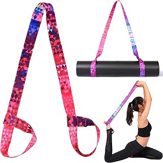 Yoga Strap Carry Strap Yoga Mat Adjustable Shoulder Straps for Pilates Exercises Aerobics Can be Used for Tying Yoga Mats etc or as an Elastic Band for Exercises