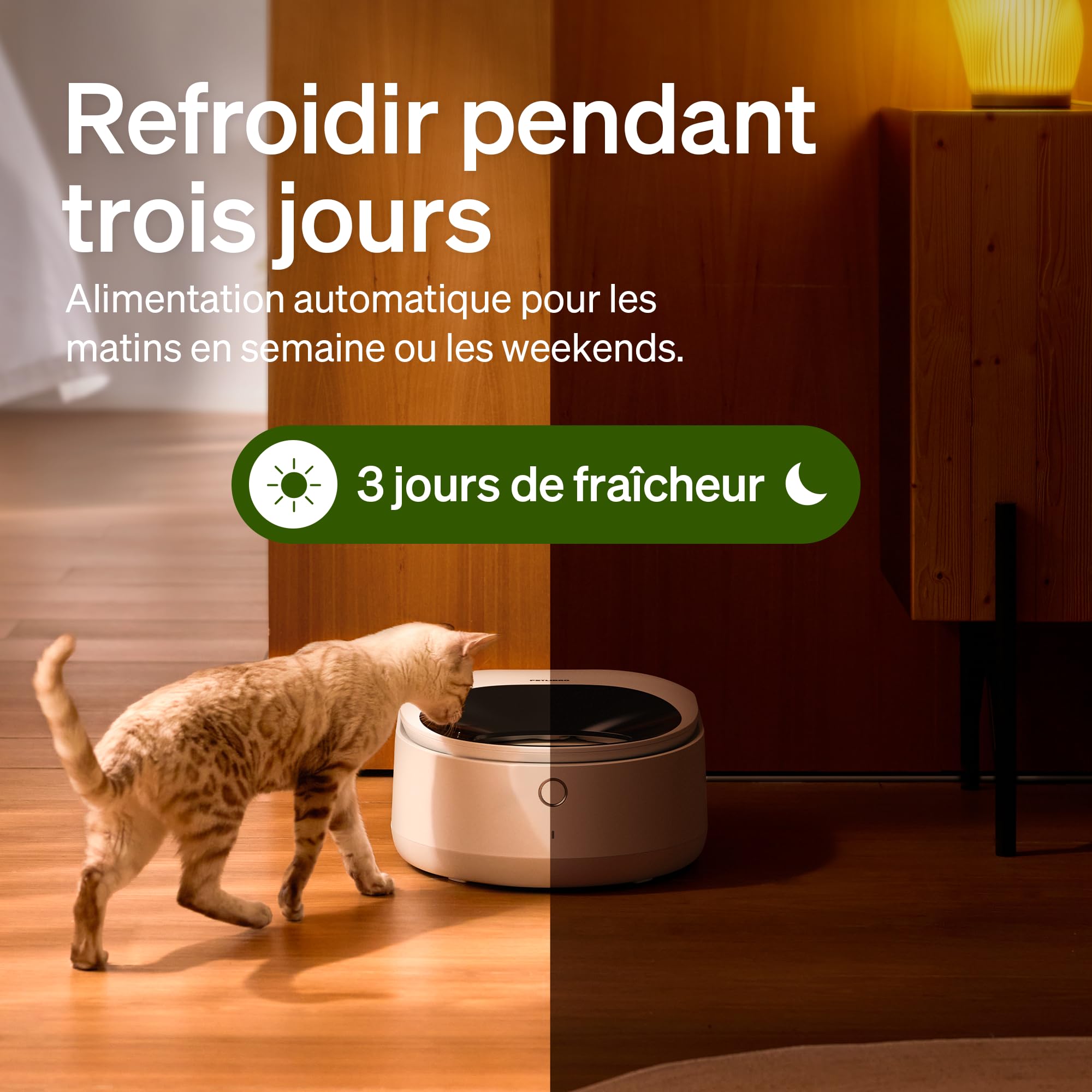 PETLIBRO Distributeur Nourriture Humide Chat, 2,4 GHz WiFi Contrôle par Application Wi-FI, avec Refroidissement Semi-conducteur, 3 Jours de Fraîcheur, Distributeur Croquettes Chat Humide (Blanc)