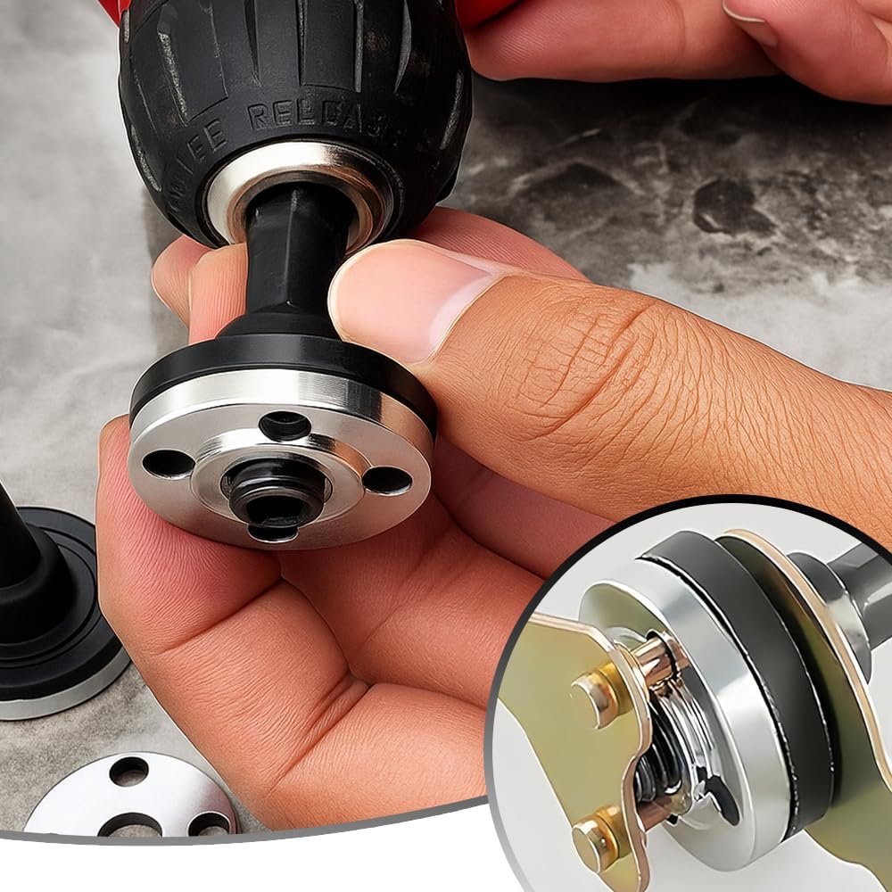 Electric Drill Angle Grinder Connecting Rod Set,Metal Angle Grinder Adapter with Spanner,Adjustable Rotary Driver Cutter Shaft Accessories for Cutting Disc,Polish Disc (2, 6mm Set)