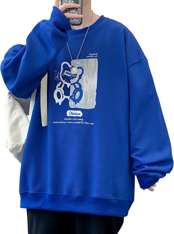 Amazon Co Jp トレーナー メンズ プルオーバー 長袖 Big Tシャツ 大きいサイズ 服 ゆったり レイヤード 古着 カットソー ドロップショルダー ビッグシルエット トップス 韓国 スウェット かわいい ルーズ おしゃれ 秋服 冬服 ロングtシャツ 部屋着春 秋 冬 ファッション