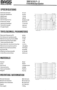 Amazon.com: Bass Rockers BRM8LP 8