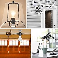 Vista 7 de 2 adaptadores de toma de luz de salida, toma de bombilla E26 a divisor de salida, convierte el enchufe de tornillo mediano en un enchufe con dos