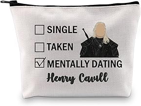 G2TUP Henry C Inspired Gift Mentally Dating Henry C Makeup Bag Geralt of Rivia Fan Cosmetic Bag Henry C Merch (Henry C Whi...