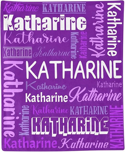 Personalized Blanket for Kids Adults Personalized Name Blanket Custom Blanket with Name Personalized Gifts for Christmas Birthday Valentines Day Mothers Fathers Day (Dark Purple, 40"x50")
