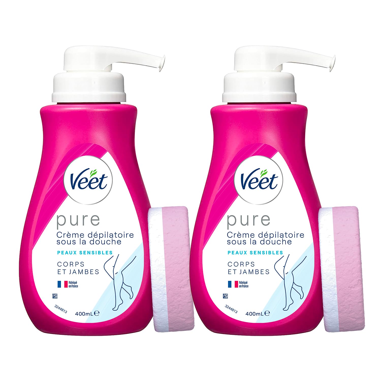Veet Depilatory Under Shower Cream for Body and Legs - Sensitive Skin - 2 x 400ml