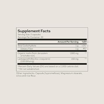 The Nue Co. Pre + Probiotic Supplement - Synbiotic & Spore Based Formula for Daily Gut Balance - Vegan & Gluten Free Immune Supplement - Supports Digestive Wellness, Immunity & Skin | 60 Capsules