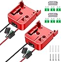 2 Packs Power Wheel Adapter for Milwaukee M18 Battery Adapter 18V Power Wheel Battery Conversion Kit with Switch, Fuse & Wire Terminals, 12AWG Wire, Power Connector for DIY Rc Car Toys and Robotics