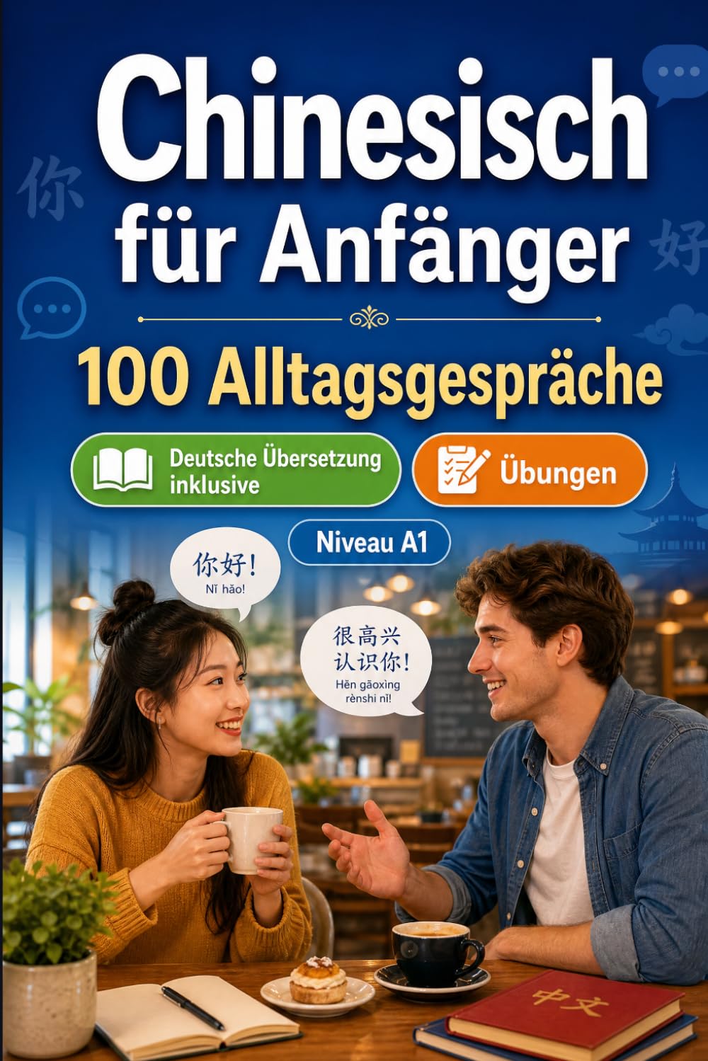 Chinesisch für Anfänger A1: 100 Alltagsgespräche: Lerne chinesisch mit 100 zweisprachigen Dialogen, Grüße, Reise, Einkaufen, Arbeit, Übersetzung, Wortschatz und Übungen für Studierende und Erwachsene