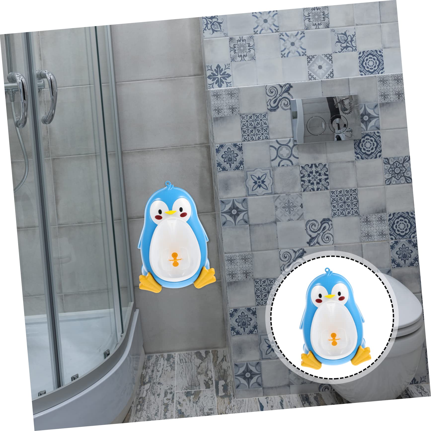 Vaguelly Orinal Infantil Para Entrenamiento De Niño Niña Orinal De Ventosas Diseño Atractivo y Rueda De Agua Rotativa Para Aprendizaje Del Baño De Niño Niña Pequeños
