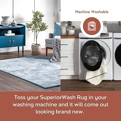 Miniatura 3 de nuLOOM Loni - Alfombra redonda de felpa acogedora de 6 pies, lavable a máquina, antideslizante, suave y esponjosa, para sala de estar, dormitorio,