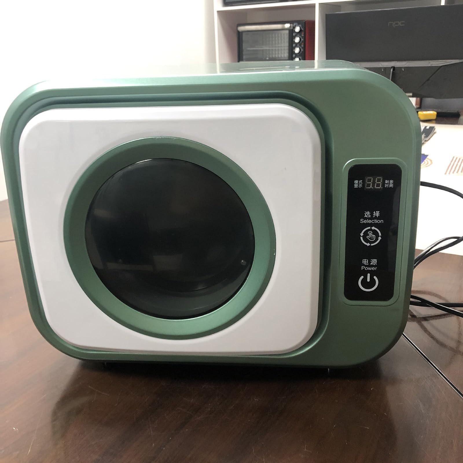 Secadora pequeña, esterilizador UV para ropa interior de encimera de 4,5 L, temperatura de secado de 65 ℃, adecuada para el hogar/dormitorio, 220 V,Green