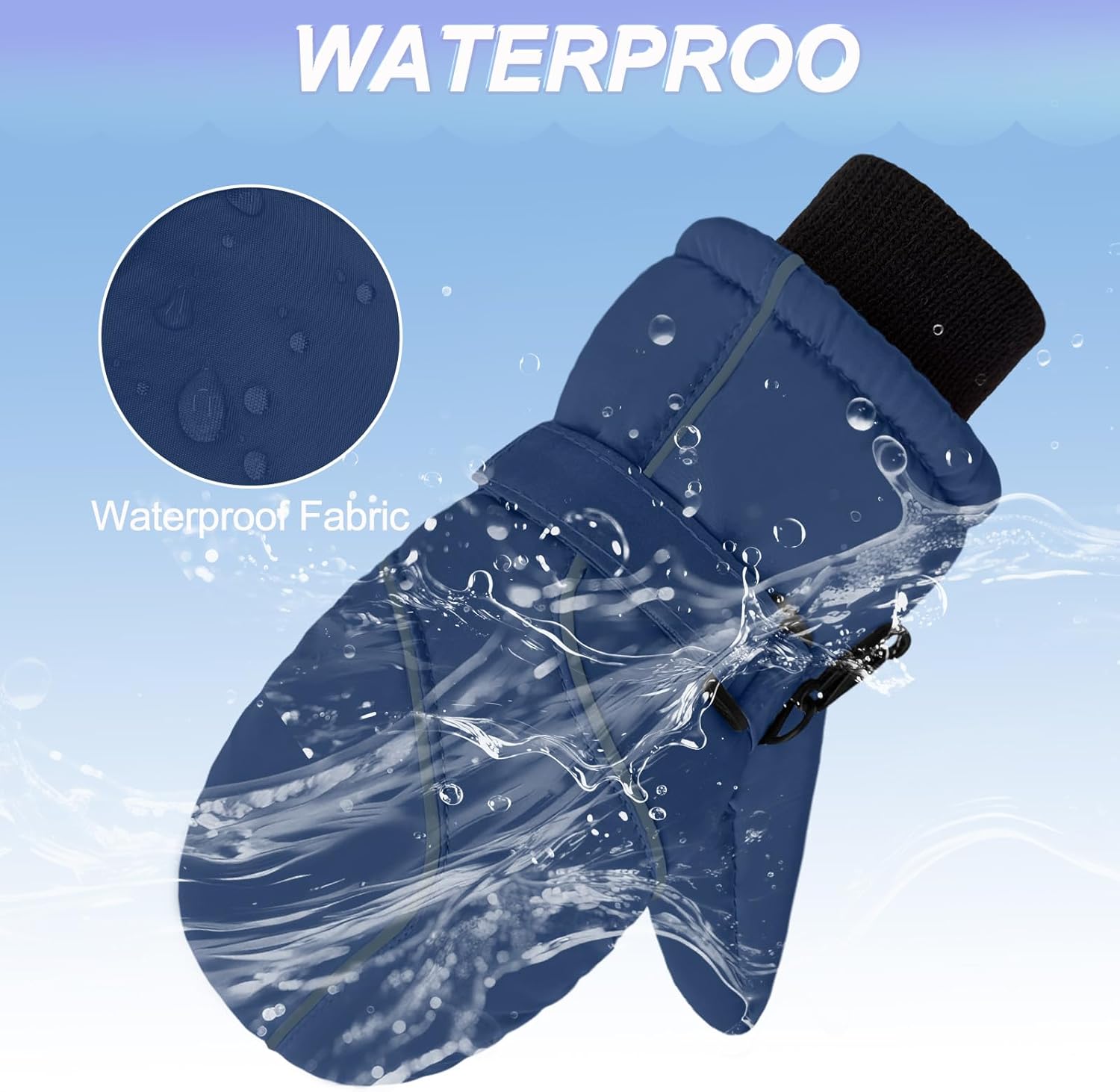 Kids Mittens Girls Boys Winter Waterproof Windproof Warm Fleece Thermal Snow Gloves for Cold Weather 3-6 Years - Image 4