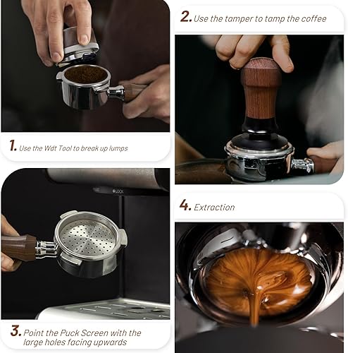 Miniatura 7 de Pantalla de disco Breville de 2.126 in, V2 de 0.031 in de grosor, pantalla de disco de espresso para portafiltro, pantalla de disco de acero