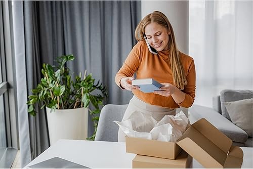 Miniatura 8 de 120 hojas de papel de seda rosa, hojas de papel de embalaje de 15 x 20 pulgadas para mudanza, papel de regalo de 10 libras, papel de periódico para