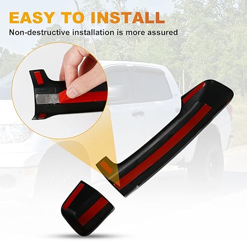 Miniatura 3 de SAPUBK Juego de 4 fundas negras para manijas de puerta Gloosy compatibles con Toyota Tundra 4Dr Crew Cab 2007-2019 2020 2021 y Toyota Sequoia