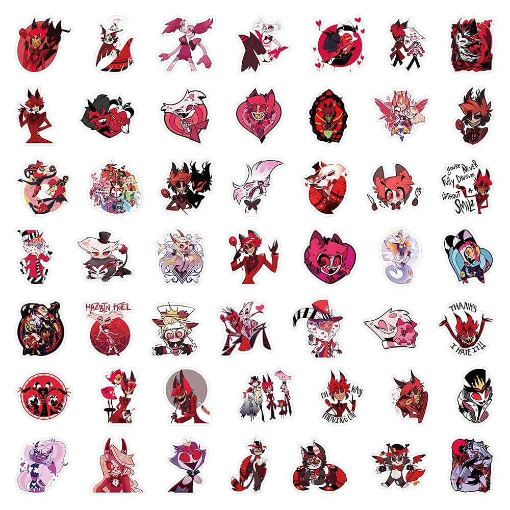 Hazbin Hotel Stickers 50PCS Cartoon Sticker Stuff for Water Bottles Luggage Bike Car Decals Cute Lilo & Stitch Gifts Party Supplies for Kids Teens Adults - Image 4
