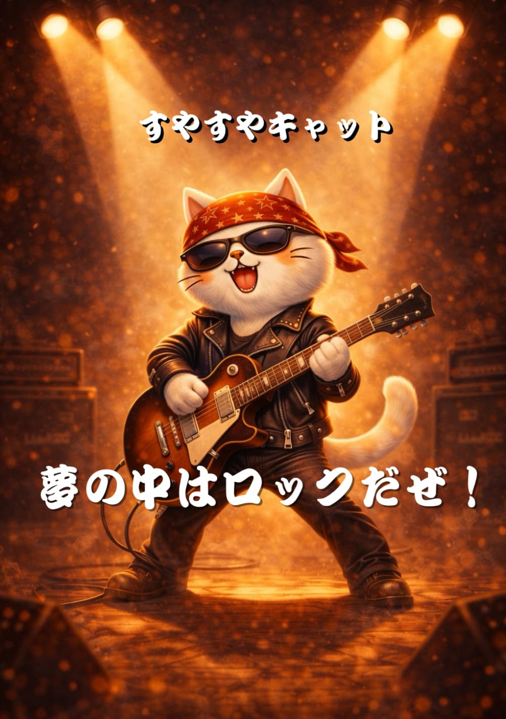 すやすやキャット　夢の中はロックだぜ！